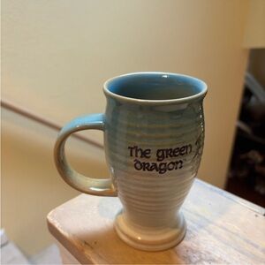 Green Dragon Mug - Blue and Cream Tones